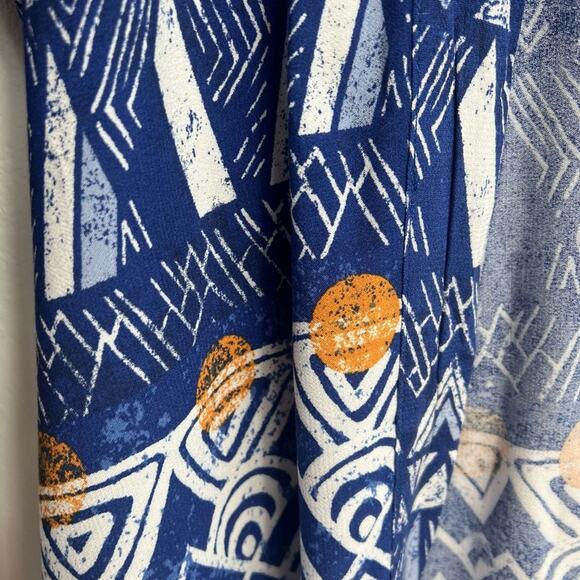 KNOX ROSE WOMEN'S RAYON DUSTER KIMONO CARDIGAN BLUE PAISLEY XS SMALL NEW - Picture 7 of 8